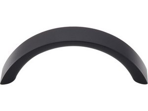 Top Knobs Cabinet Hardware Nouveau Collection Crescent Pull 3" (c-c) - Flat Black - cabinetknobsonline