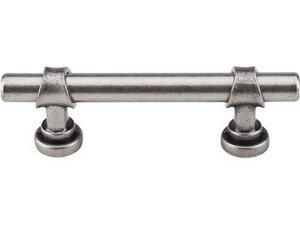 Top Knobs Cabinet Hardware Dakota Collection Bit Pull 3" (c-c) - Pewter Antique - cabinetknobsonline