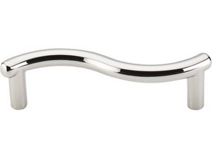 Top Knobs Cabinet Hardware Nouveau Collection Pull 3" (c-c) - Polished Nickel - cabinetknobsonline