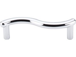 Top Knobs Cabinet Hardware Nouveau Collection Pull 3" (c-c) - Polished Chrome - cabinetknobsonline