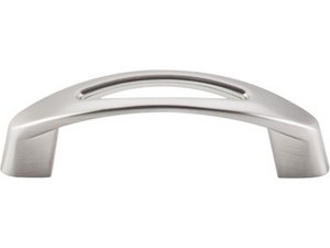 Top Knobs Cabinet Hardware Nouveau Collection Verona Pull 3" (c-c) - Brushed Satin Nickel - cabinetknobsonline