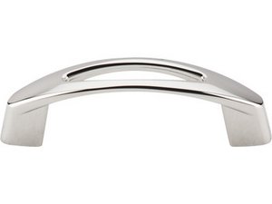 Top Knobs Cabinet Hardware Nouveau Collection Verona Pull 3" (c-c) - Polished Nickel - cabinetknobsonline