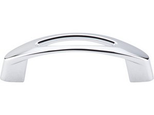 Top Knobs Cabinet Hardware Nouveau Collection Verona Pull 3" (c-c) - Polished Chrome - cabinetknobsonline