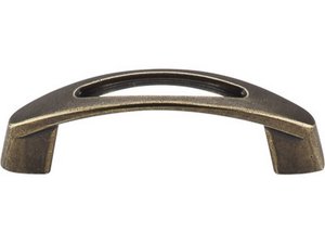 Top Knobs Cabinet Hardware Nouveau Collection Verona Pull 3" (c-c) - German Bronze - cabinetknobsonline