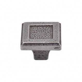 Top Knobs Cabinet Hardware Britannia Collection Square Inset Knob 2" - Cast Iron - cabinetknobsonline