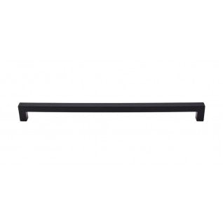 Top Knobs Cabinet Hardware Nouveau III Collection Square Bar Pull 12" (c-c) - Flat Black - cabinetknobsonline