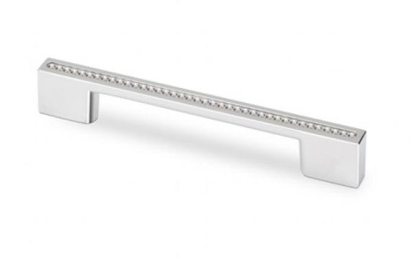 TOPEX DECORATIVE CABINET HARDWARE RECTANGULAR PULL CHROME SWAROVSKI CRYSTALS - cabinetknobsonline