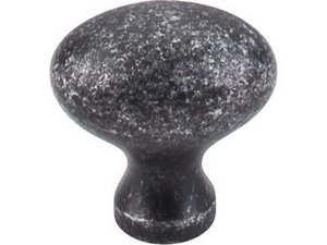 Top Knobs Cabinet Hardware Somerset II Collection Egg Knob 1 1-4" - Black Iron - cabinetknobsonline