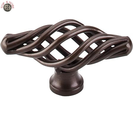 Top Knobs Cabinet Hardware Normandy Collection Small Oval Twist Knob 2 1-8" - Oil Rubbed Bronze - cabinetknobsonline