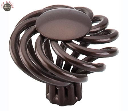 Top Knobs Cabinet Hardware Normandy Collection Large Round Twist Knob 1 1-2" - Oil Rubbed Bronze - cabinetknobsonline