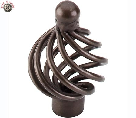 Top Knobs Cabinet Hardware Normandy Collection Flower Twist Knob 1 1-4" - Oil Rubbed Bronze - cabinetknobsonline