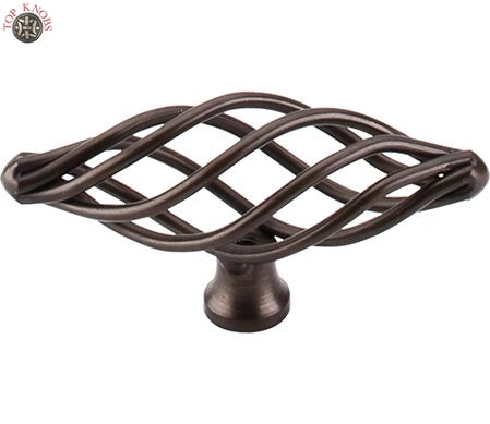 Top Knobs Cabinet Hardware Normandy Collection Medium Oval Twist Knob 3" - Oil Rubbed Bronze - cabinetknobsonline