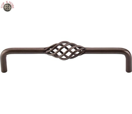 Top Knobs Cabinet Hardware Normandy Collection Twisted Wire D Pull 6" (c-c) - Oil Rubbed Bronze - cabinetknobsonline