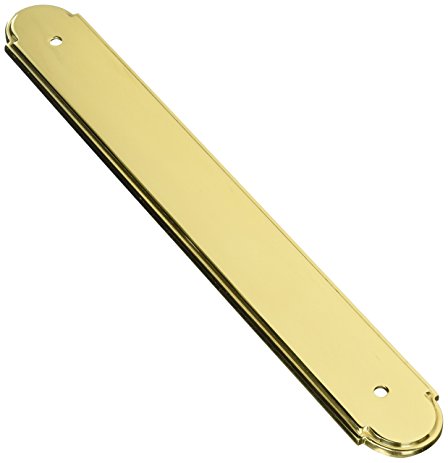 Top Knobs Cabinet Hardware Appliance Pull Plain Back Plate 12" (c-c) - Polished Brass - cabinetknobsonline