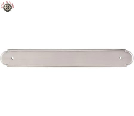 Top Knobs Cabinet Hardware Appliance Pull Plain Back Plate 12" (c-c) - Brushed Satin Nickel - cabinetknobsonline