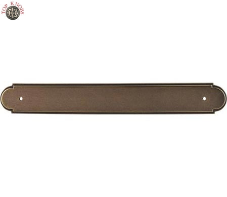 Top Knobs Cabinet Hardware Appliance Pull Plain Back Plate 12" (c-c) - German Bronze - cabinetknobsonline