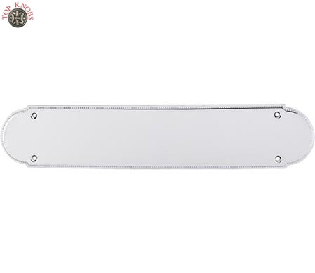 Top Knobs Cabinet Hardware Appliance Pull Beaded Push Plate - Polished Chrome - cabinetknobsonline