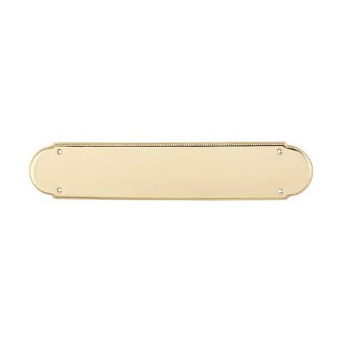Top Knobs Cabinet Hardware Appliance Pull Beaded Push Plate - Polished Brass - cabinetknobsonline