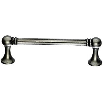 Top Knobs Cabinet Hardware Edwardian Collection Grace Pull 3 3-4" (c-c) - Pewter Antique - cabinetknobsonline
