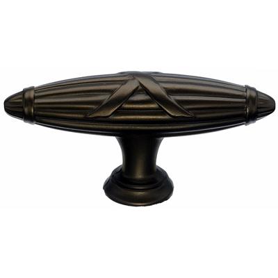 Top Knobs Cabinet Hardware Edwardian Collection Ribbon & Reed T-Pull 2 3-4" - Oil Rubbed Bronze - cabinetknobsonline