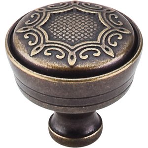 Top Knobs Cabinet Hardware Edwardian Collection French Knob 1 5-16" - German Bronze - cabinetknobsonline