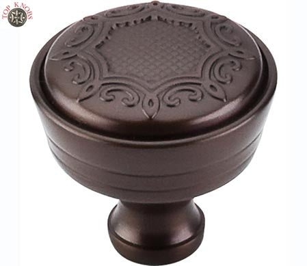 Top Knobs Cabinet Hardware Edwardian Collection French Knob 1 5-16" - Oil Rubbed Bronze - cabinetknobsonline