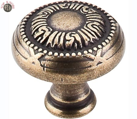 Top Knobs Cabinet Hardware Edwardian Collection Ribbon Knob 1 1-8" - German Bronze - cabinetknobsonline