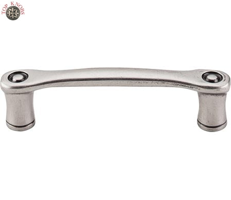 Top Knobs Cabinet Hardware Edwardian Collection Link Pull 3" (c-c) - Pewter Antique - cabinetknobsonline