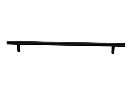 Top Knobs Cabinet Hardware Hopewell Bar Pull 18 7-8" (c-c) - Flat Black - cabinetknobsonline