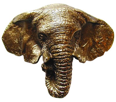 Notting Hill Cabinet Knob Goliath (Elephant) Antique Brass 3-5-8" x 2-3-4" - cabinetknobsonline