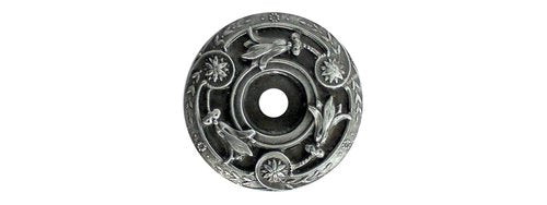Notting Hill Cabinet Hardware Jeweled Lily Back Plate Antique Pewter 1-5-16" diameter - cabinetknobsonline