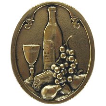 Notting Hill Cabinet Knob Best Cellar (Wine) Brite Brass 1-1-4" w x 1-1-2" h - cabinetknobsonline