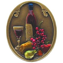 Notting Hill Cabinet Knob Best Cellar (Wine) Brass Hand Tinted1-1-4" w x 1-1-2" h - cabinetknobsonline