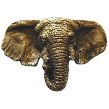 Notting Hill Cabinet Knob Goliath (Elephant) Antique Brass 1-7-8" w x 1-1-4" h - cabinetknobsonline