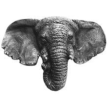 Notting Hill Cabinet Knob Goliath (Elephant) Antique Pewter 1-7-8" w x 1-1-4" h - cabinetknobsonline