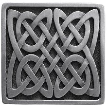 Notting Hill Cabinet Knob Celtic Isles Antique Pewter 1-3-8" square - cabinetknobsonline