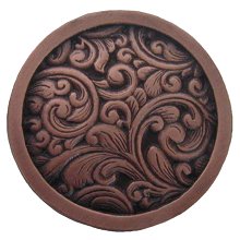 Notting Hill Cabinet Hardware Saddleworth Antique Copper 1-3-8" diameter - cabinetknobsonline