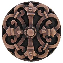 Notting Hill Cabinet Knob Chateau Antique Copper  1-5-8" diameter - cabinetknobsonline