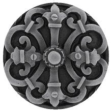 Notting Hill Cabinet Knob Chateau Antique Pewter  1-5-8" diameter - cabinetknobsonline