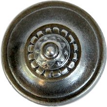 Notting Hill Cabinet Knob Portobello Road (Plain) Antique Pewter 1-1-4" diameter - cabinetknobsonline