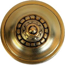 Notting Hill Cabinet Knob Portobello Road (Plain) 24K Satin Gold 1-1-4" diameter - cabinetknobsonline