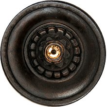 Notting Hill Cabinet Knob Portobello Road (Crystals) Dark Brass 1-1-4" diameter - cabinetknobsonline