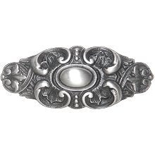 Notting Hill Back Plate Queensway  Antique Pewter 2-5-8" x 1" - cabinetknobsonline