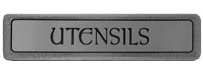 Notting Hill Cabinet Hardware "UTENSILS" (Horizontal) Antique Pewter 4" x 7-8" - cabinetknobsonline
