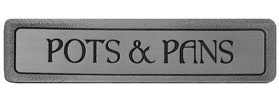 Notting Hill Cabinet Pull POTS & PANS (Horizontal) Antique Pewter 4" x 7-8" - cabinetknobsonline