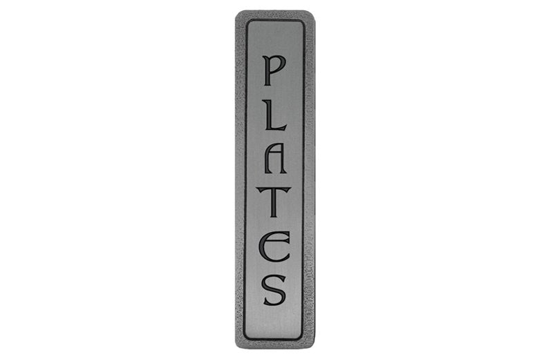 Notting Hill Cabinet Pull "PLATES" (Vertical)  Antique Pewter 4" x 7-8" - cabinetknobsonline