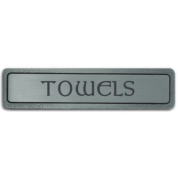 Notting Hill Cabinet Pull TOWELS (Horizontal) Antique Pewter  4" x 7-8" - cabinetknobsonline