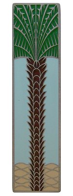 Notting Hill Cabinet Pull Royal Palm-Pale Blue (Vertical) Antique Pewter (Enameled) 4" x 1" - cabinetknobsonline