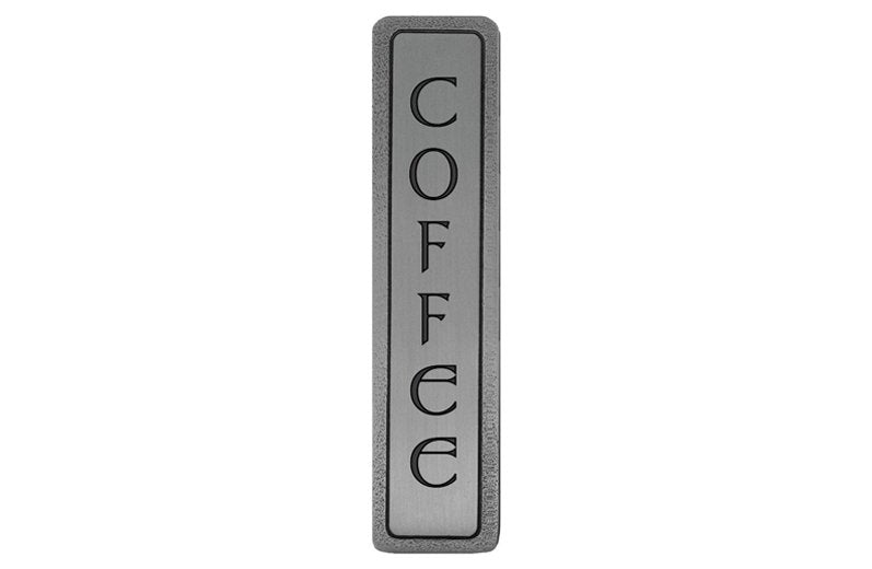 Notting Hill Cabinet Pull "COFFEE" (Vertical) Antique Pewter 4" x 7-8" - cabinetknobsonline