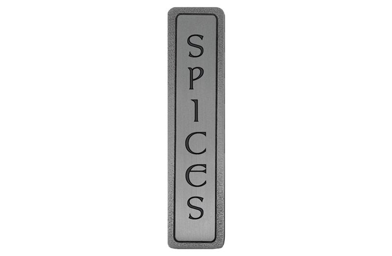 Notting Hill Cabinet Hardware "SPICES" (Vertical) Antique Pewter 4" x 7-8" - cabinetknobsonline
